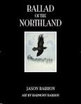Cover of "Ballad of the Northland," featuring a black background with a small picture of a flying eagle