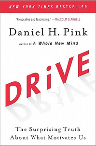 Cover of "Drive," featuring red text on a white background
