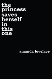 Cover of "The Princess Saves Herself In This One," featuring white lower-case text on a black background