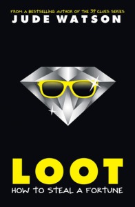 Cover of "Loot," featuring art of a large diamond wearing a pair of yellow sunglasses.