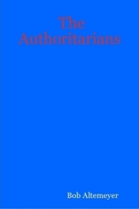 Cover of "The Authoritarians," with the title in reddish text on a plain blue background.