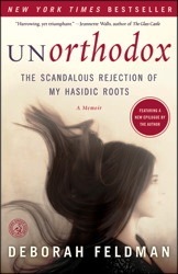 Cover of "Unorthodox," featuring a person with long hair in profile staring straight ahead, their long dark hair blowing out behind them.