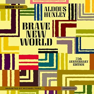 Cover of "Brave New World," featuring an assortment of colorful lines and angles in an abstract pattern.