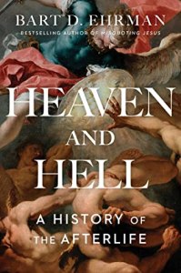 Cover of "Heaven and Hell," featuring what looks like part of a Renaissance painting with an angel towards the top and tormented human figures at the bottom.