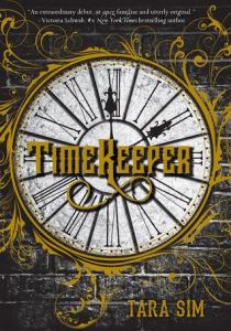 Cover of the book, featuring an old-fashioned clock face with golden swirls coming off it like mist off a lake.