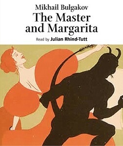 Cover of the book, featuring a dark silhouette of a devil with horns and a tail holding a woman in an orange dress by the waist and pulling her along - the woman is leaning away from the devil but her face indicates that she is enjoying herself.