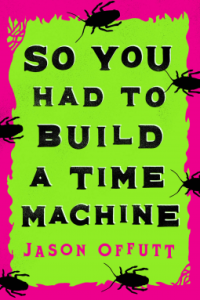 Cover of the book, featuring the title on a bright green and neon pink background with silhouettes of cockroaches around the edges.