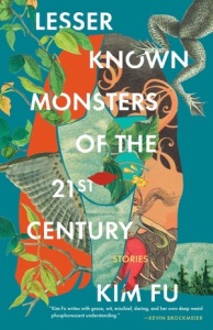Cover of the book, featuring a feminine face formed out of an assortment of blocks and images: bright orange, a bird's wing, half of a dancing woman, leaves, a swirling blue that could be sea or sky, a frog, twisting tendrils of light brown on a dark brown background, small yellow flowers.
