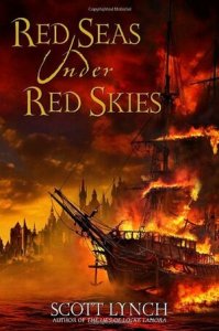 Cover of the book, featuring a burning ship - through the smoke, the towers of a city can be seen in the distance.