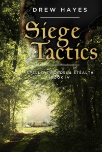 Cover of the book, featuring a path through a forest; at the end of the path is a clearing in which the thatched roofs of a small village can be seen.