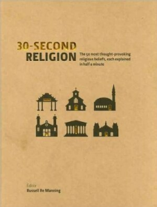 Cover of the book, which features the title in shiny gold foil and silhouette images of various places of worship (cathedral, mosque, temple, etc.)
