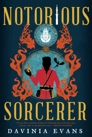 Cover of the book, featuring the silhouette of a person in a red jacket; they hold a flame in one hand and their silhouette is surrounded by swirls that could be fire or smoke.