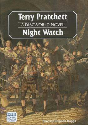 Cover of the book, featuring a cluster of guards in old-fashioned clothes and an assortment of armor holding various polearm weapons; they are standing on a cobblestone street and only the one in front, who is older and has a patch over one eye, seems to know what they should be doing.